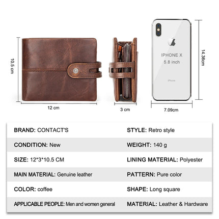 Men’s Crazy Horse Leather Wallet