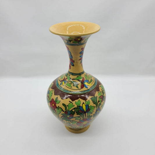 Ceramic Flower Glazed Vase - HighTouch 
