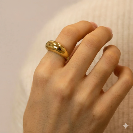 Minimalist Arc Stainless Steel Ring for Women