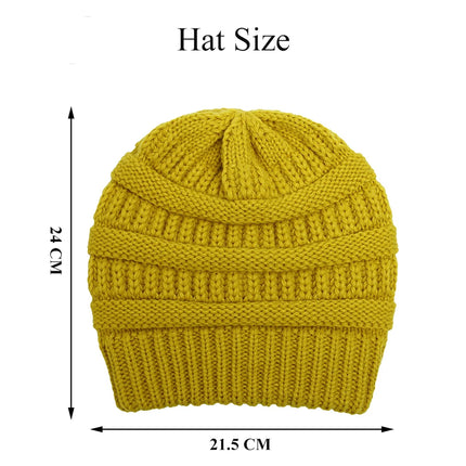 Women’s Silk-Satin Lined Chunky Knit Beanie