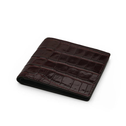 Personalised Croc‑Pattern Billfold Wallet