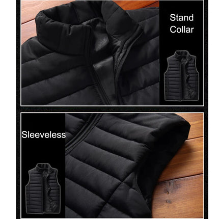 Men’s Cotton-Padded Sleeveless Vest