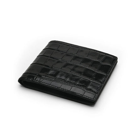 Personalised Croc‑Pattern Billfold Wallet