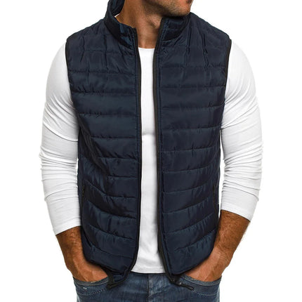 Men’s Cotton-Padded Sleeveless Vest