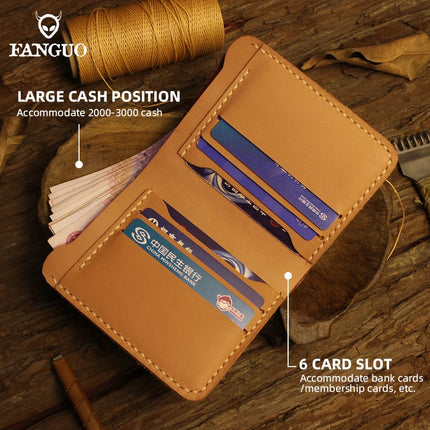 Retro Alligator Pattern Handmade Leather Wallet
