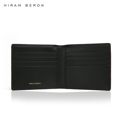 Hiram Beron Custom Name Crocodile Pattern Leather Wallet
