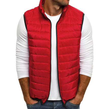 Men’s Cotton-Padded Sleeveless Vest