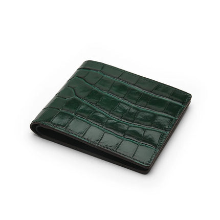 Personalised Croc‑Pattern Billfold Wallet