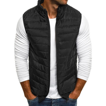 Men’s Cotton-Padded Sleeveless Vest