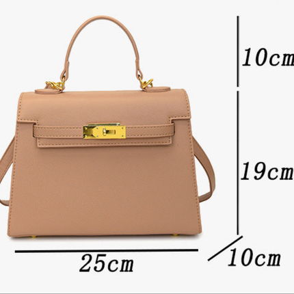 Lock Kelly-Style Shoulder & Crossbody Bag – Elegant, High-End Versatile Design