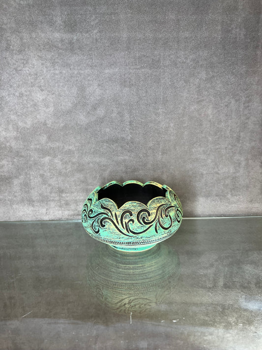 Sea Green Ceramic Bowl - HighTouch 