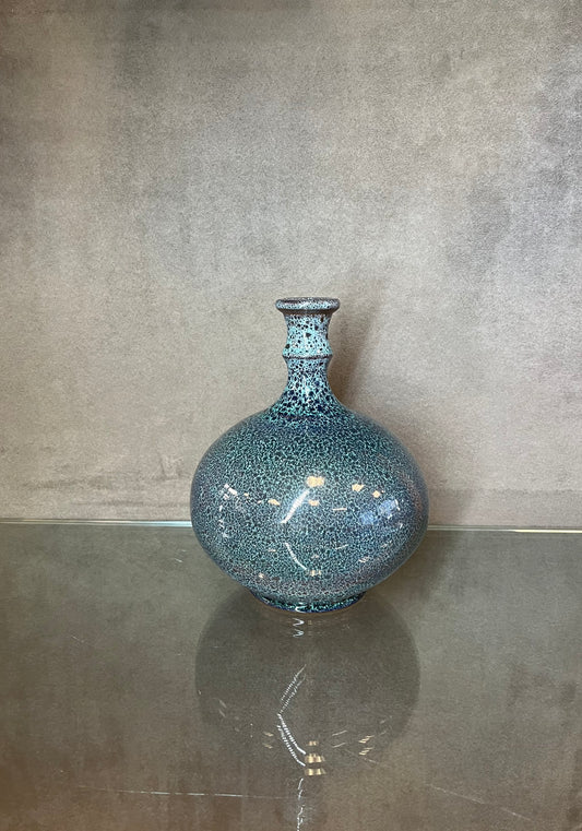 Glazed Ceramic Round Vase - HighTouch 
