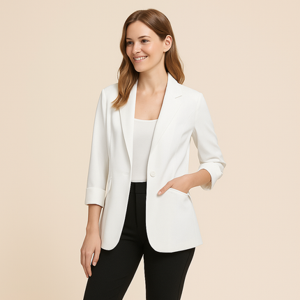 Women’s Matte Finish 3/4-Sleeve Blazer