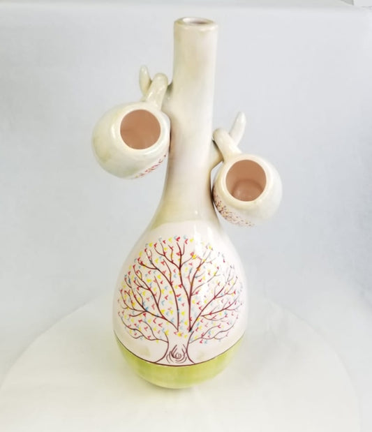 Family Tree Ceramic Jug with Two Mini Cups - HighTouch 