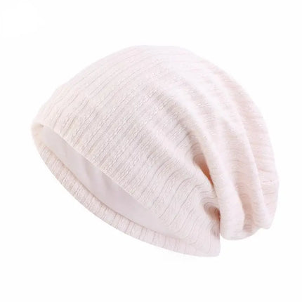 Double-Layer Wheat-Spike Knit Beanie