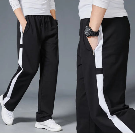 Loose Fit Men’s Straight-Leg Stripe Running Sweatpants