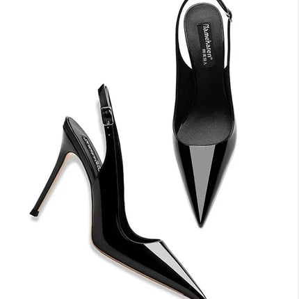 Metallic Strappy Stiletto Sandals – Glamour & Shine