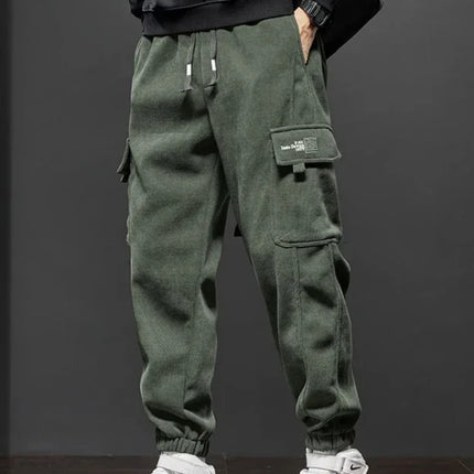Men’s Elastic Waist Straight-Leg Casual Trousers