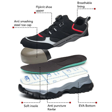 Men’s Steel Toe Breathable Work Sneakers