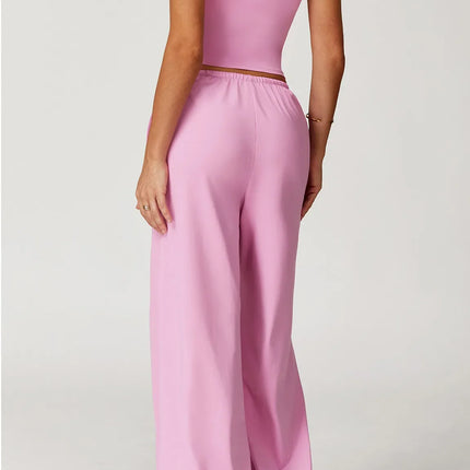 Women’s Hollow-Back Tank & High-Waist Drawstring Pants