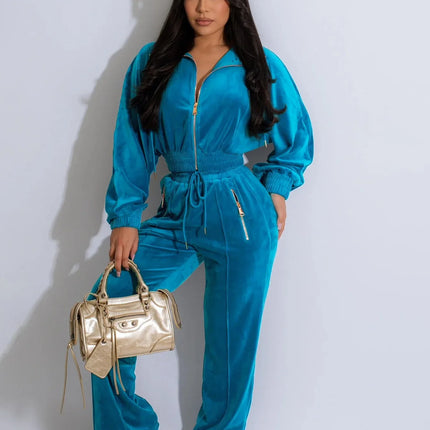 Women’s Velvet 2-Piece Tracksuit
