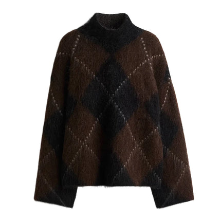 Women’s Argyle Knit Skirt Set