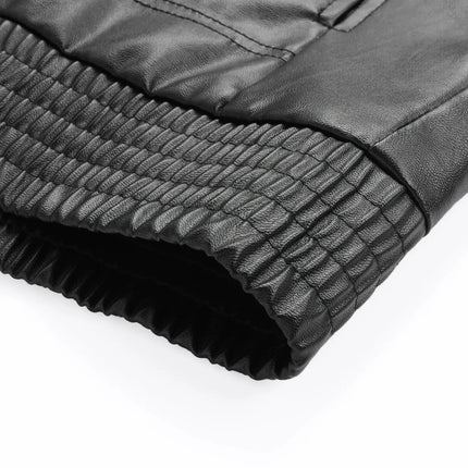 Men’s Lapel Leather Jacket