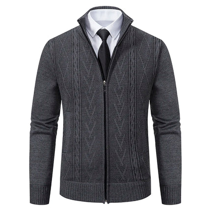 Men’s Cashmere Blend Padded Knitted Sweater Coat