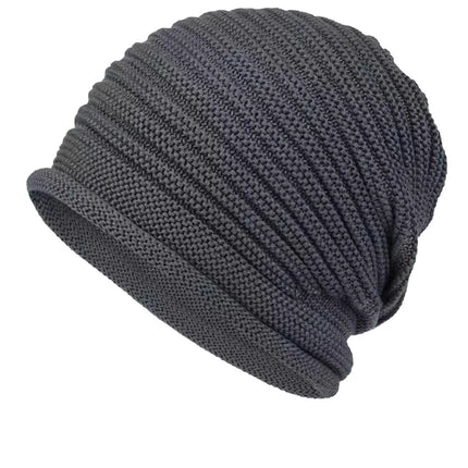 Women & Men Autumn Winter Knitted Wool Roll‑Brim Beanie
