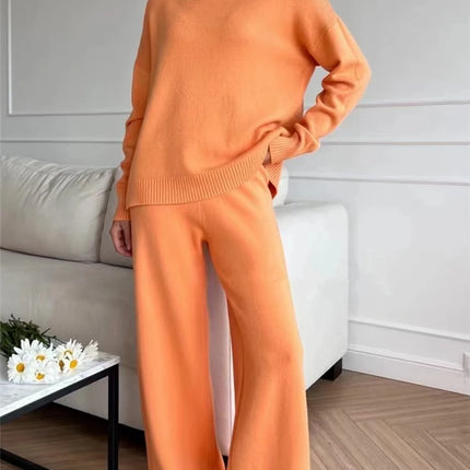 Women’s Knit Turtleneck Tracksuit Set