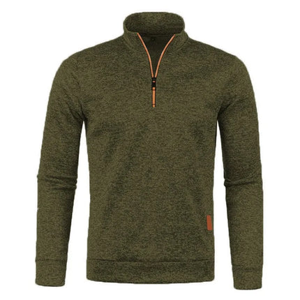 Men’s Fleece-Lined Half Zip Turtleneck Pullover Jacket