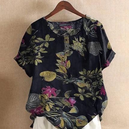 ZANZEA Floral Cotton Tunic – Summer Casual Caftan Top