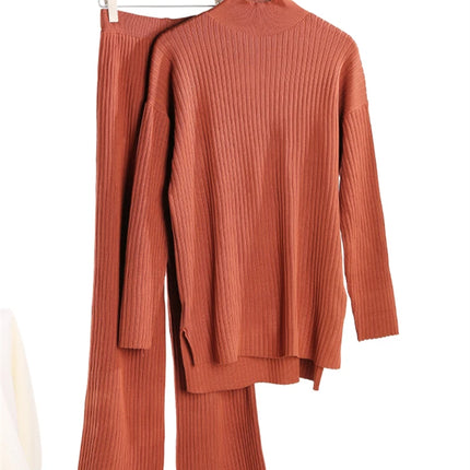 Women’s Knit Turtleneck Tracksuit Set