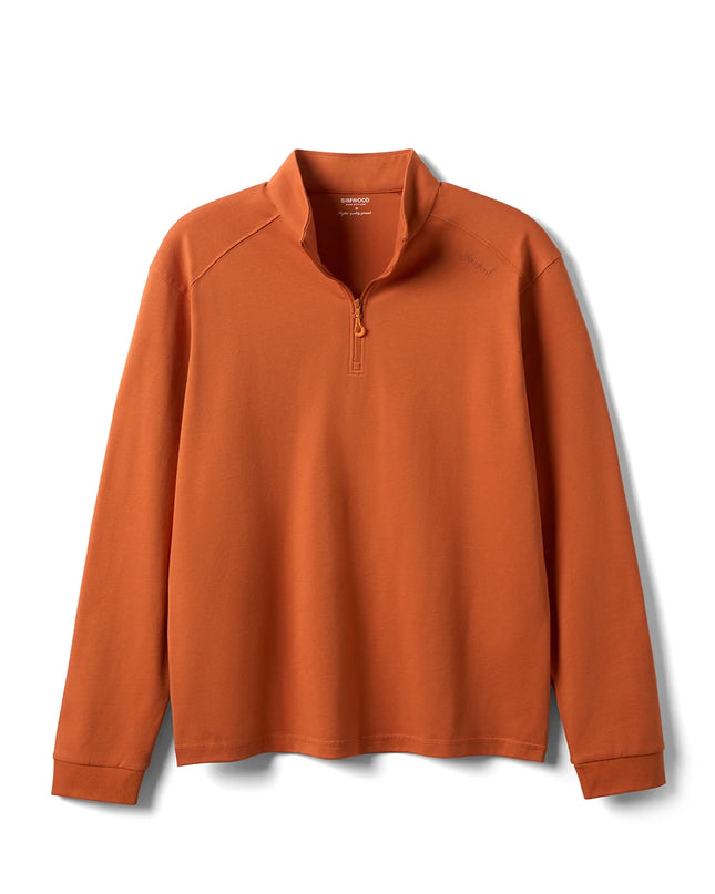 SIMWOOD | Sorona Half-Zip Long Sleeve Tee – Regular Fit T-Shirts, 230gsm