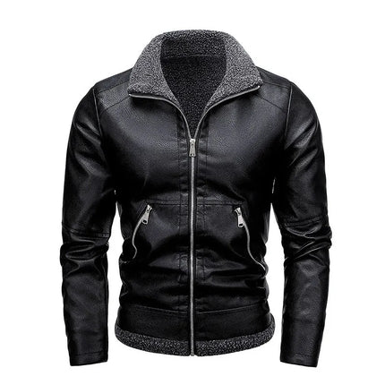 Men’s Slim High-Quality PU Leather Motorcycle Jacket