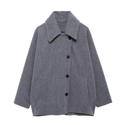 Oversized Faux Wool Winter Coat