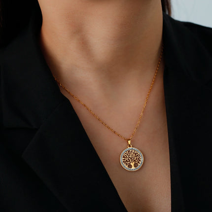 Skyrim Tree of Life Zircon Pendant Necklace