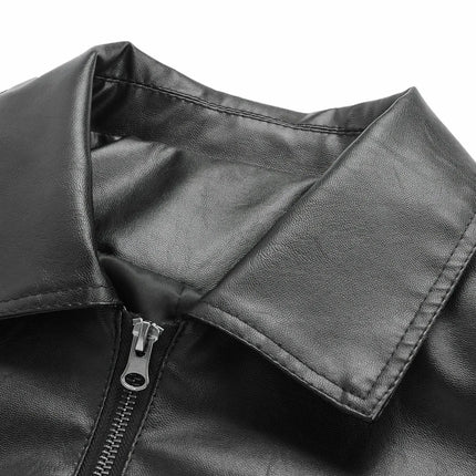 Men’s Lapel Leather Jacket