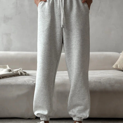 High-Waist Oversized Cotton Sweatpants Women