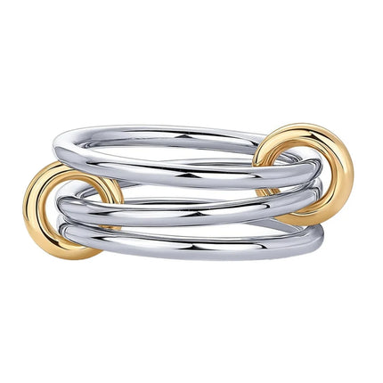 Two-Tone Hypoallergenic Copper Stackable Ring Set