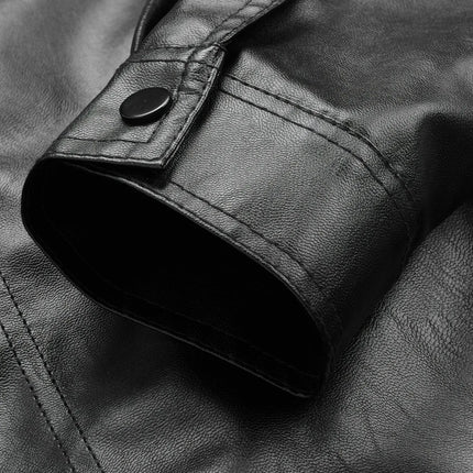 Men’s Lapel Leather Jacket