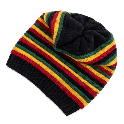 Stripes Knitted Slouchy Winter Beanie for Women