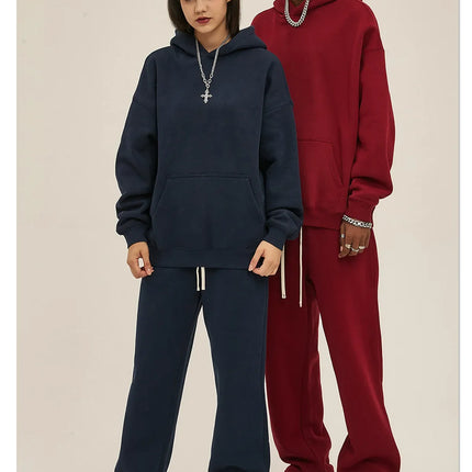 Men’s Plush Hoodie & Wide Leg Jog Set