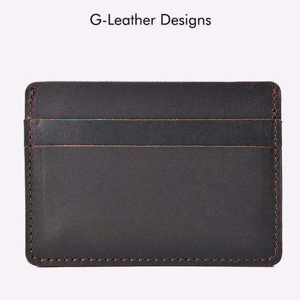 Vintage Crazy Horse Leather Card Holder