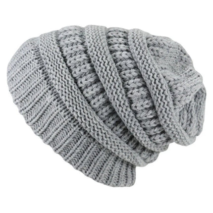 Satin-Lined Knitted Beanie Hat