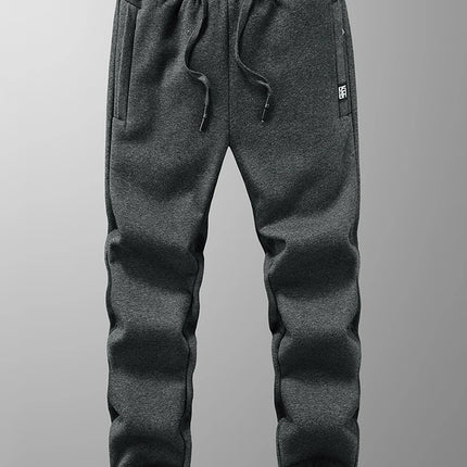 Men’s Fleece-Lined Joggers with Zip Pockets