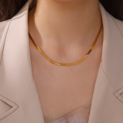 Gold Colour Stainless Steel Snake Chain Necklace