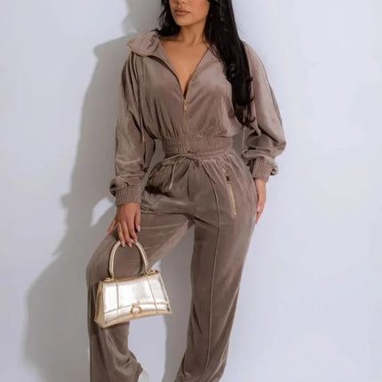 Women’s Velvet 2-Piece Tracksuit