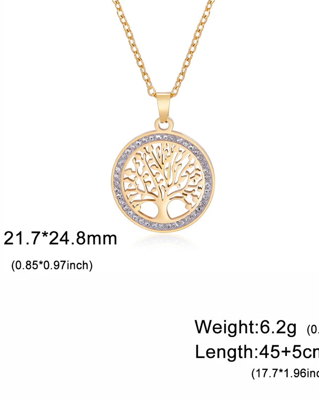 Skyrim Tree of Life Zircon Pendant Necklace