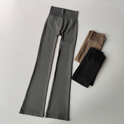 High-Waisted Micro-Flare Compression Yoga & Outdoor Fitness Pants for Women